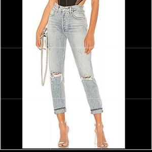 AGOLDE Jamie High Rise Classic Jeans Resolution Wash Size 27